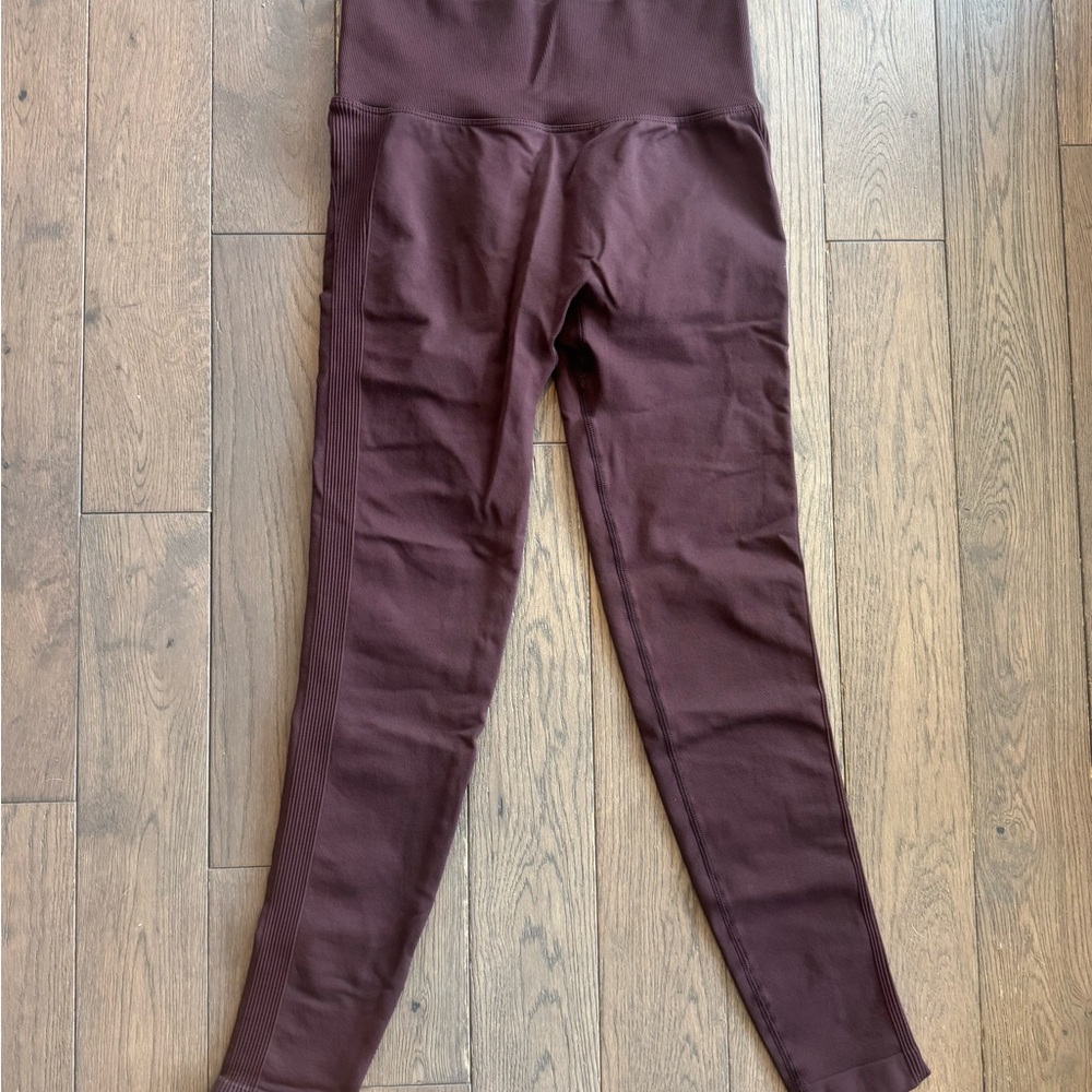 Burgundy High-Waisted Leggings